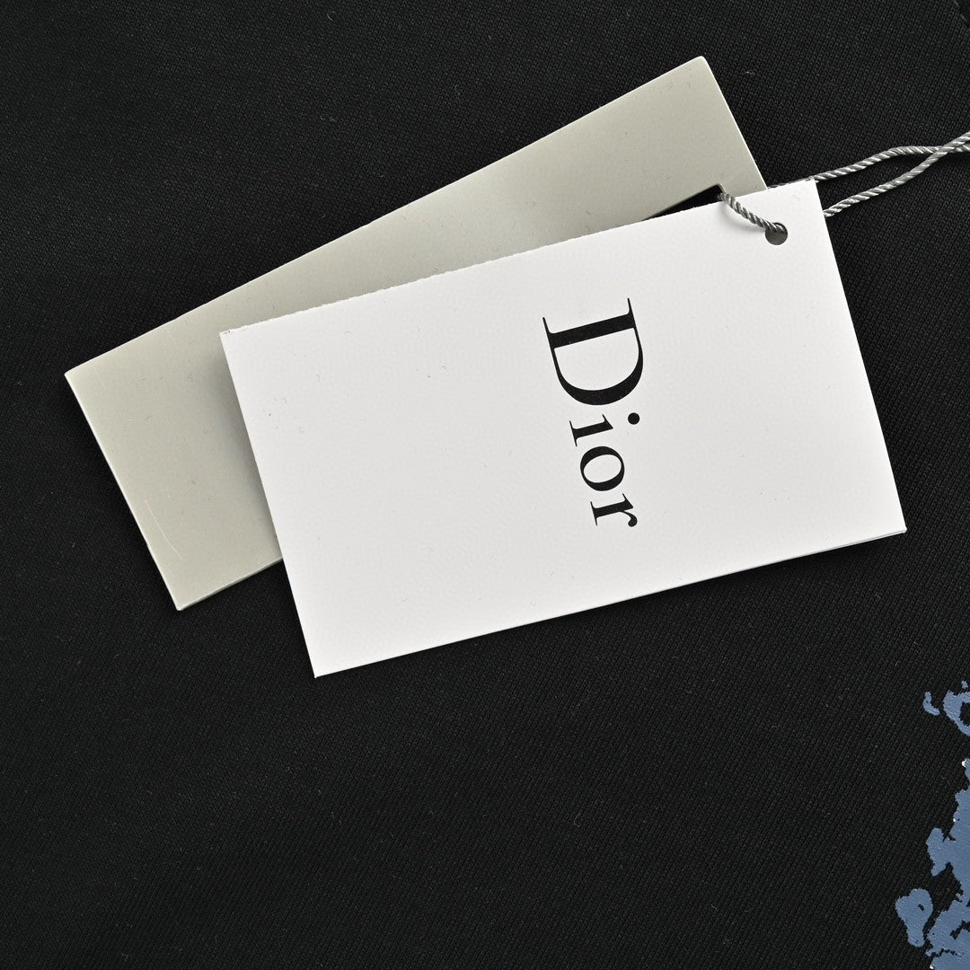 T-shirt Dior à motif monogramme (noir)