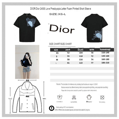 T-shirt Dior à motif monogramme (noir)