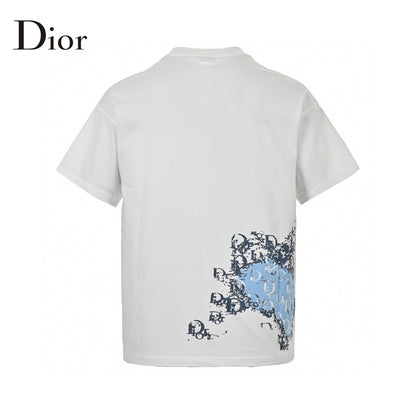 T-shirt Dior à motif monogramme (blanc)