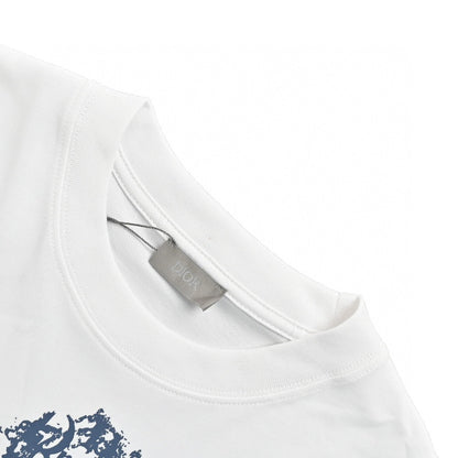 T-shirt Dior à motif monogramme (blanc)