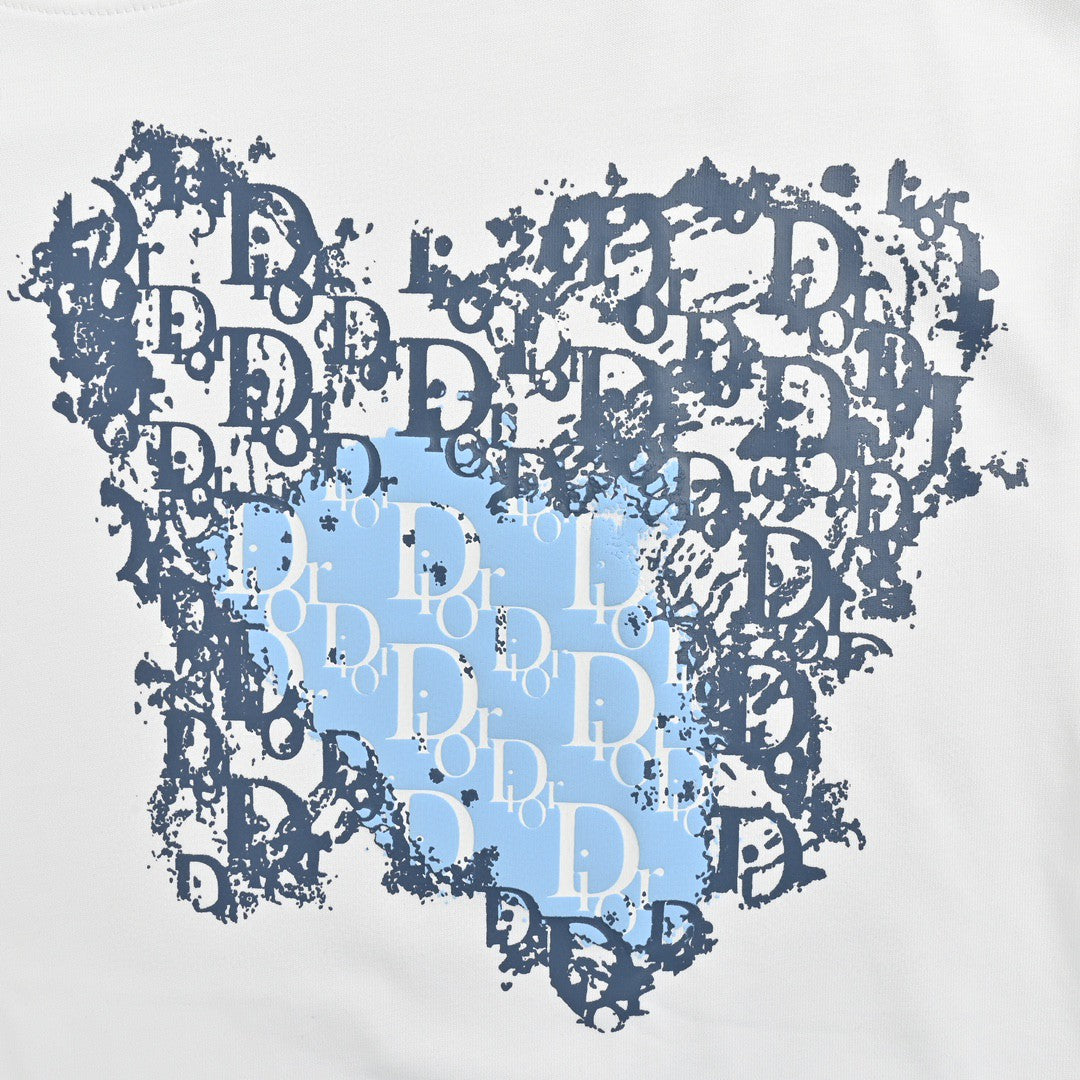 T-shirt Dior à motif monogramme (blanc)