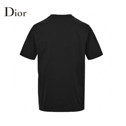 T-shirt noir Dior à logo multicolore