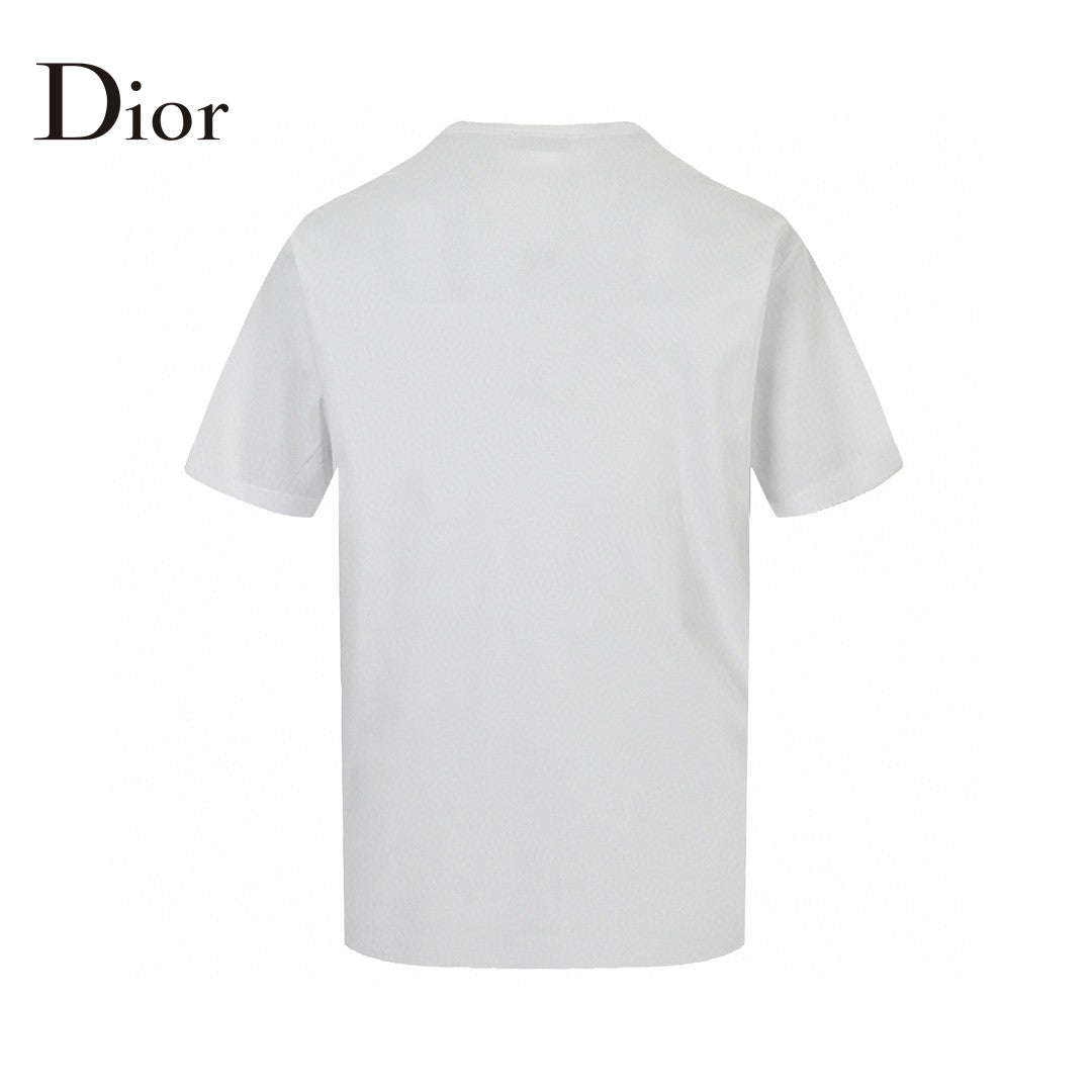 T-shirt blanc Dior à logo multicolore