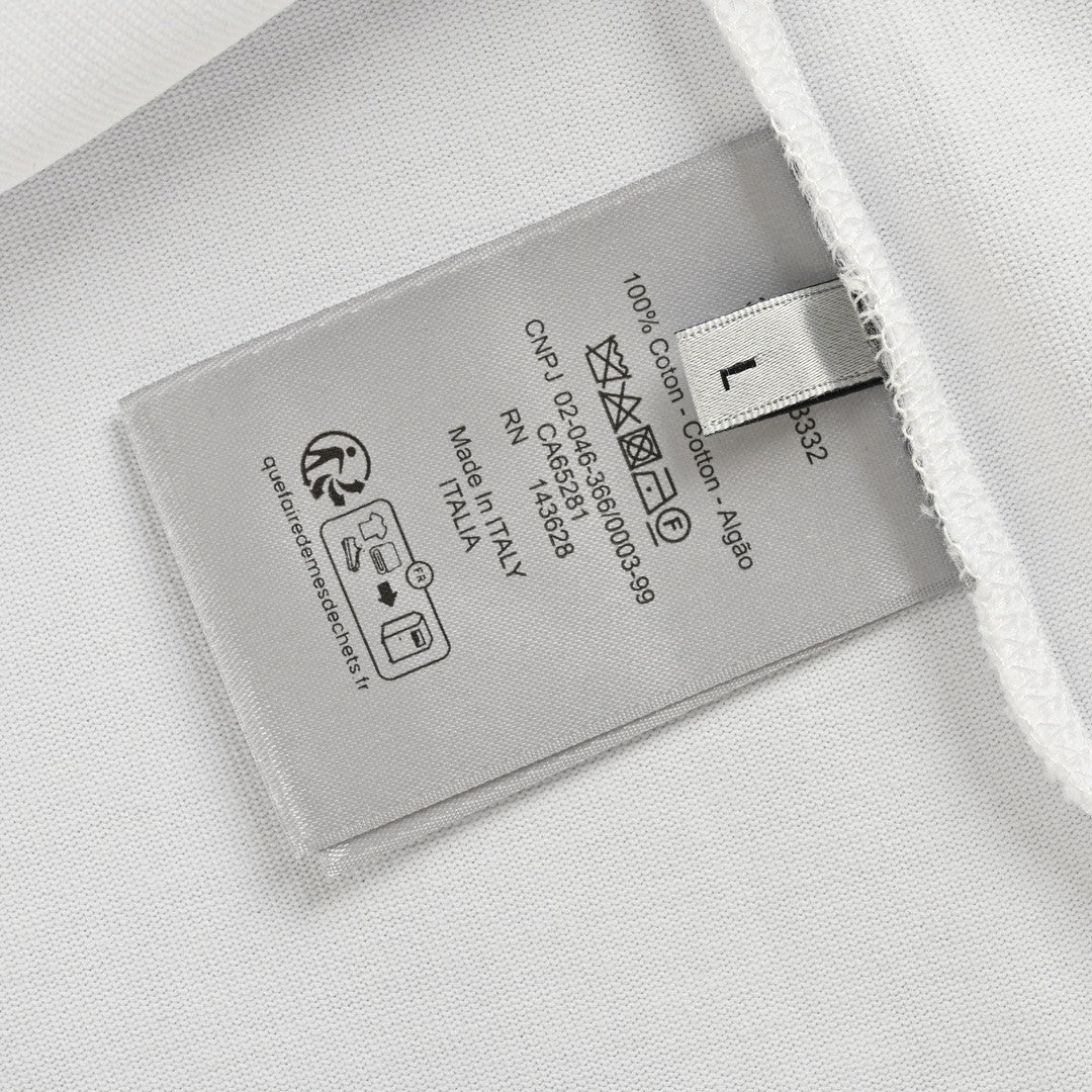T-shirt blanc Dior à logo multicolore