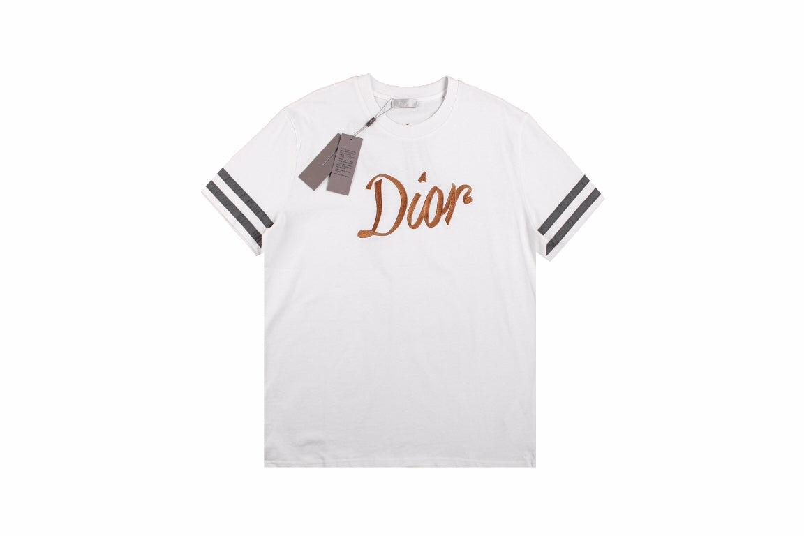 T-shirt Dior à logo script (blanc)
