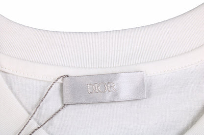 T-shirt Dior à logo script (blanc)