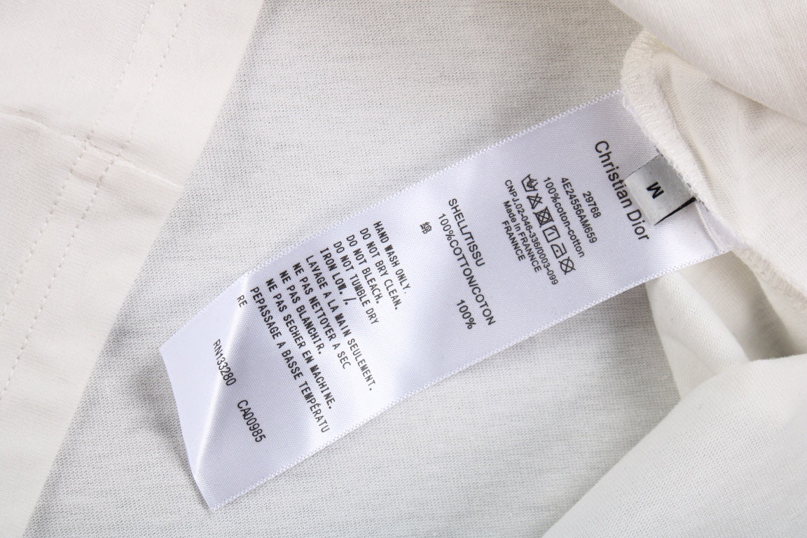 T-shirt Dior à logo script (blanc)