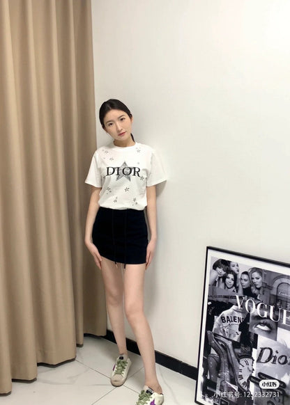 T-shirt blanc Dior Star Graphic