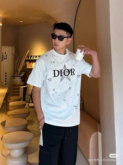 T-shirt blanc Dior Star Graphic
