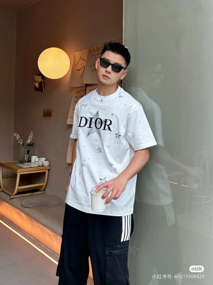 T-shirt blanc Dior Star Graphic