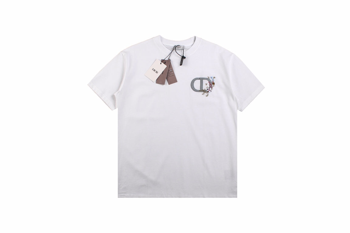 T-shirt Dior avec logo CD floral