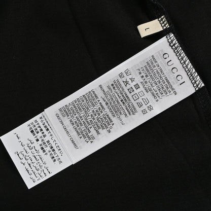 T-shirt noir Gucci à motif cœur