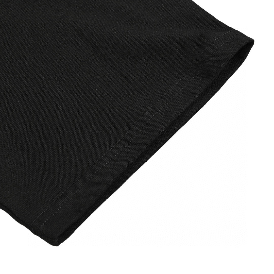 T-shirt noir Gucci à motif dinosaure rose