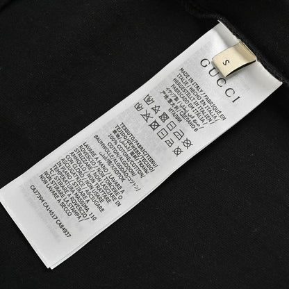 T-shirt noir Gucci à motif dinosaure rose