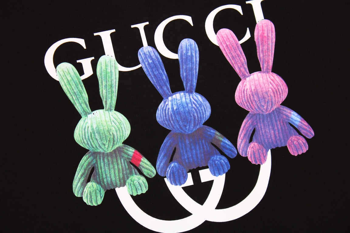 T-shirt Gucci Bunny Trio (Noir)