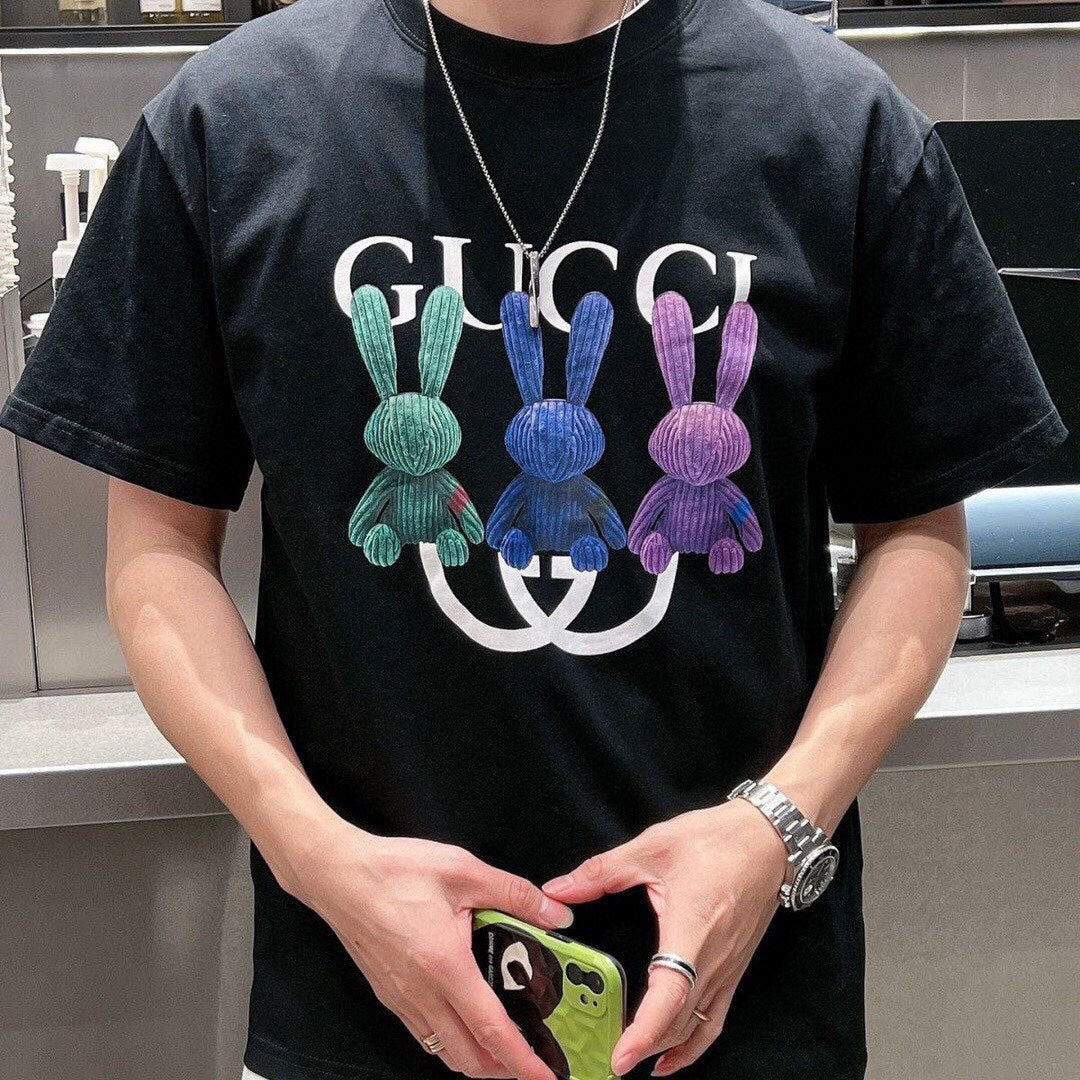 T-shirt Gucci Bunny Trio (Noir)