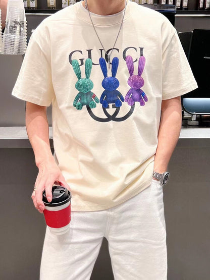 T-shirt Gucci Bunny Trio (Blanc)