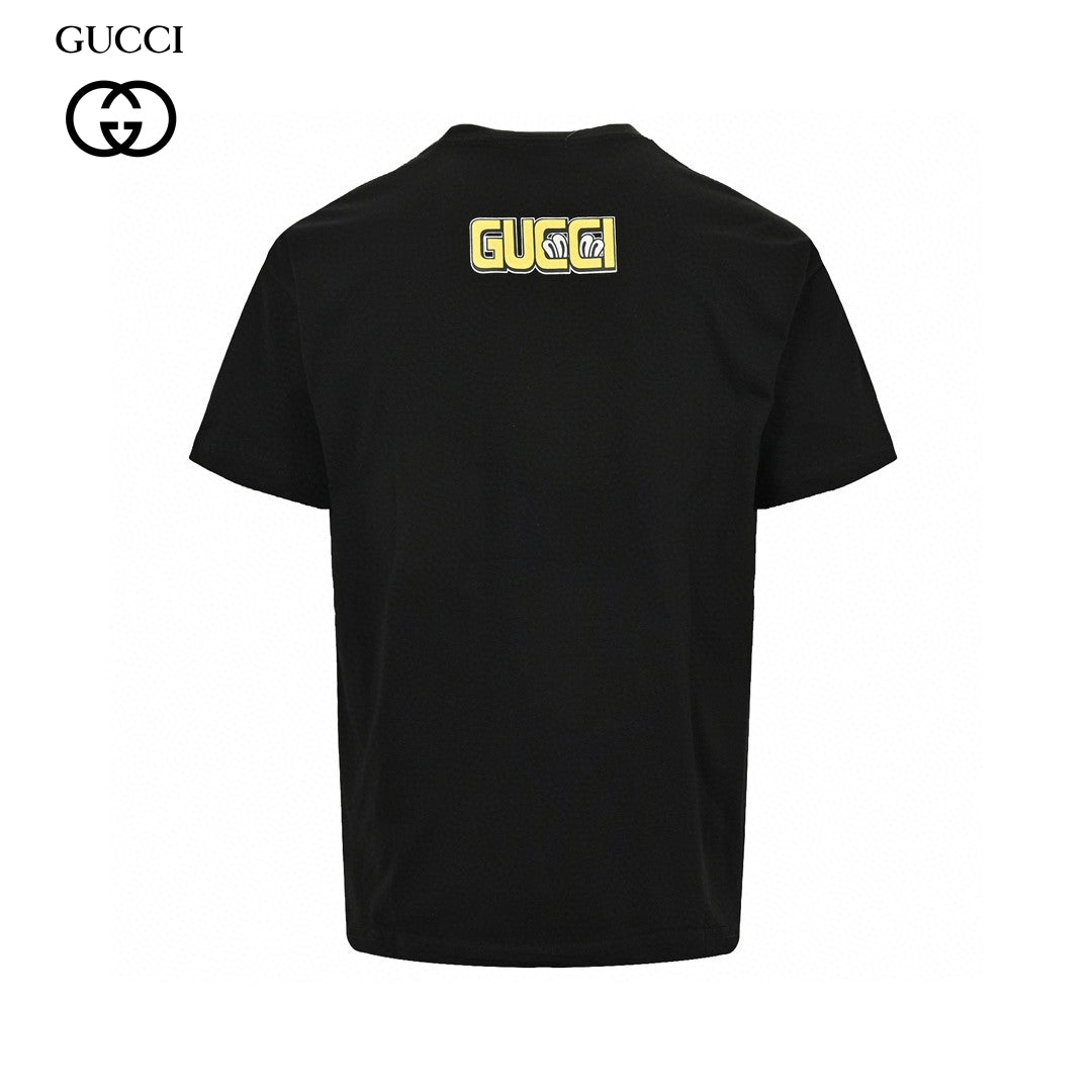 T-shirt Gucci à motif dessin animé (noir)
