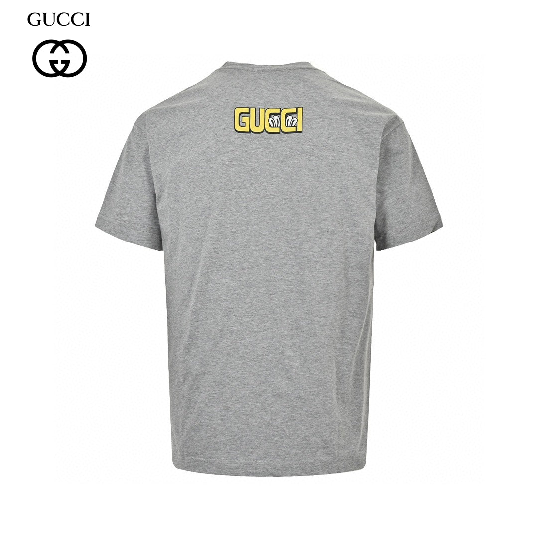 T-shirt Gucci à motif dessin animé (gris)