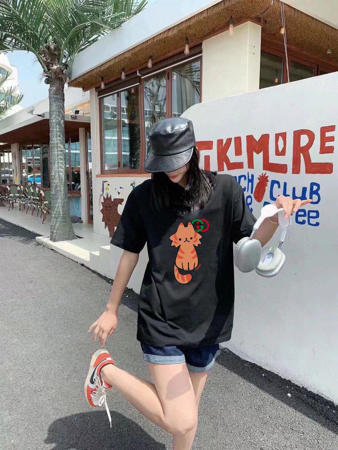 T-shirt graphique Gucci Cat