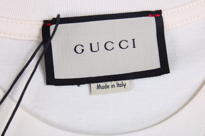 T-shirt Gucci à motif chat (crème)