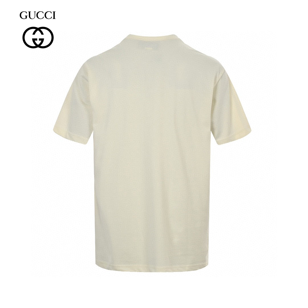 T-shirt Gucci crème à motif cœur
