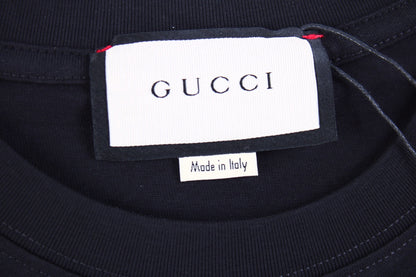 T-shirt Gucci à imprimé chien noir
