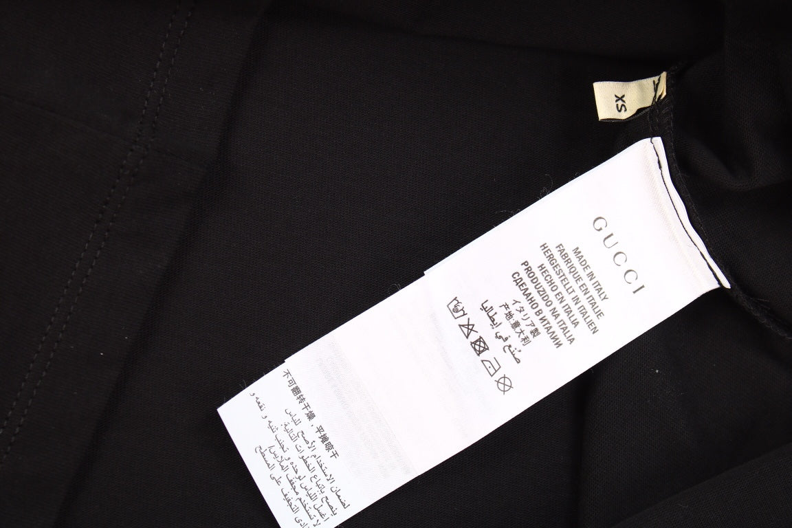 T-shirt Gucci à imprimé chien noir