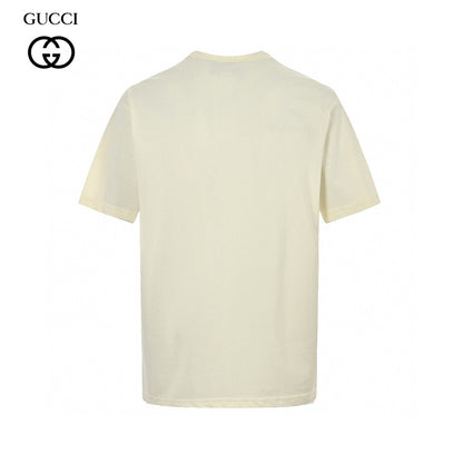T-shirt crème à motif Gucci