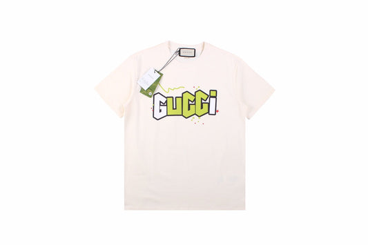 T-shirt Gucci à logo éclair couleur crème