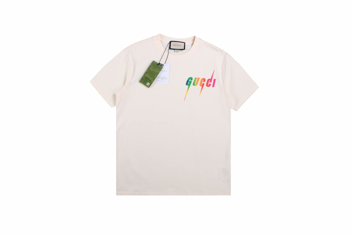 T-shirt Gucci à logo éclair (crème)
