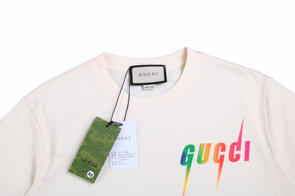 T-shirt Gucci à logo éclair (crème)