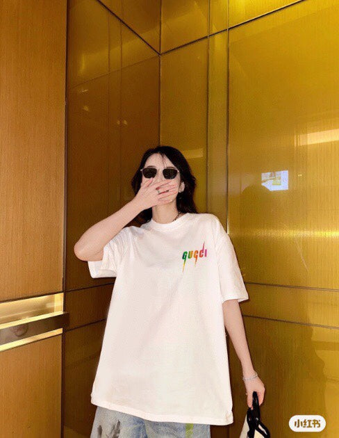 T-shirt Gucci à logo éclair (crème)