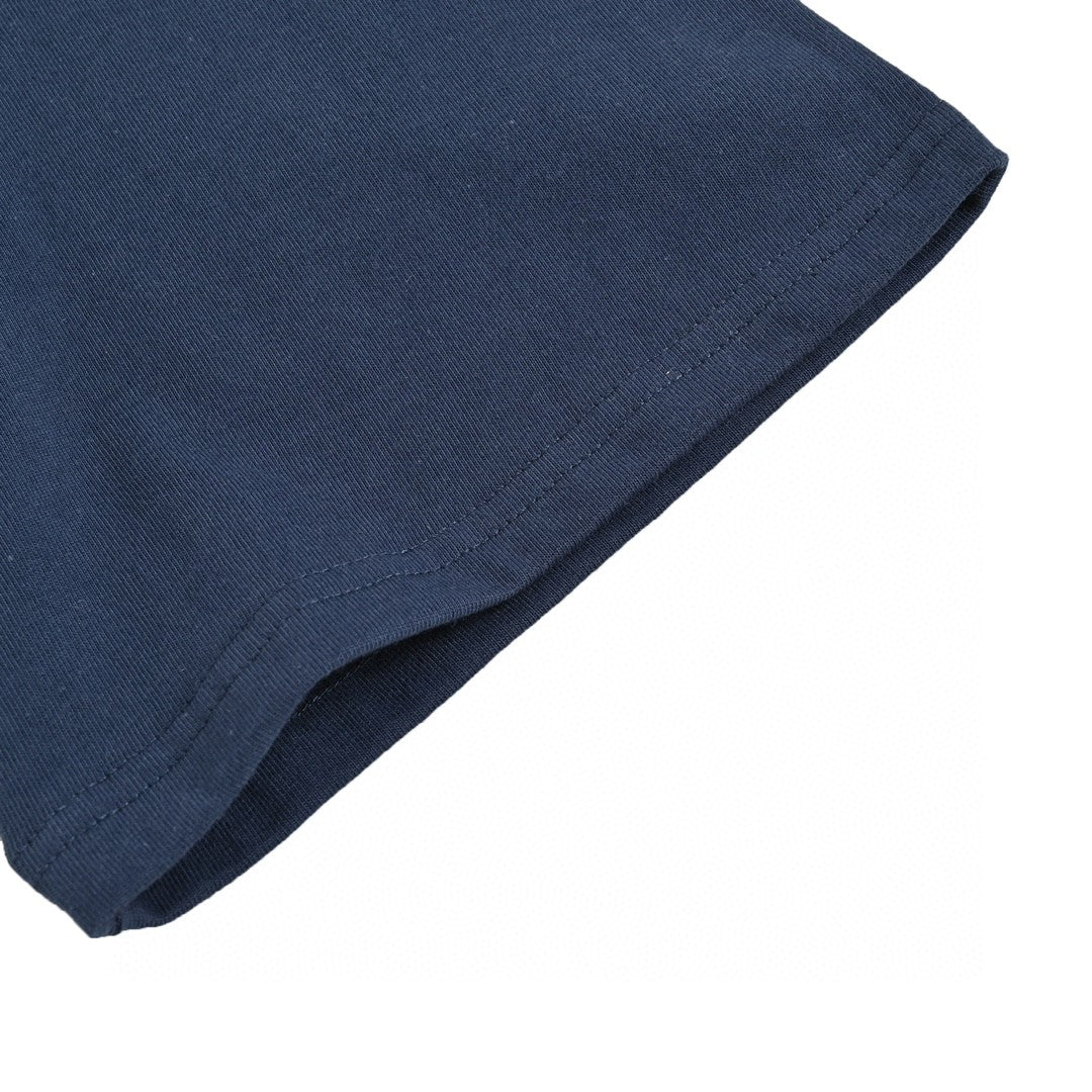 T-shirt Gucci bleu marine avec logo superposé