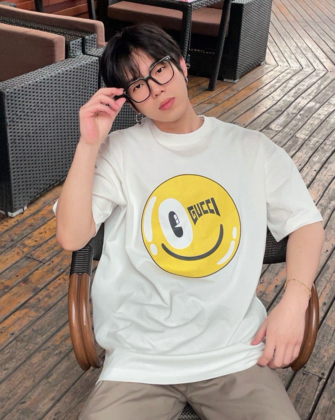 T-shirt Gucci Smiley Face