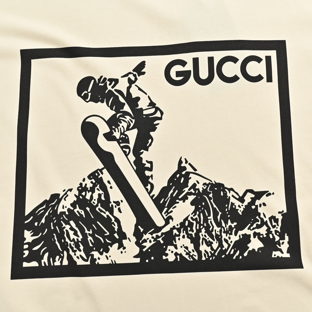 T-shirt graphique Gucci Snowboarder
