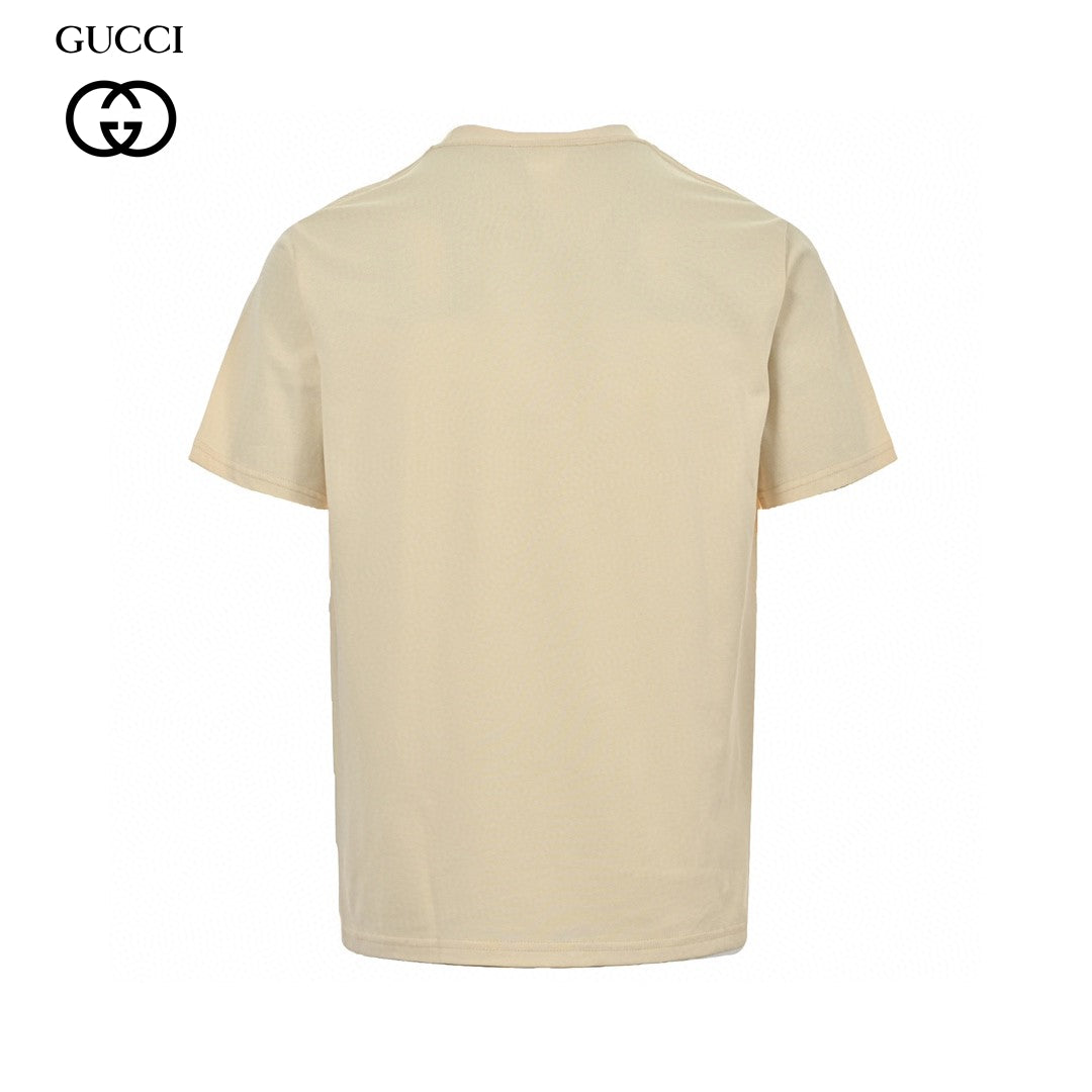 T-shirt Gucci à logo éclaboussé (beige)