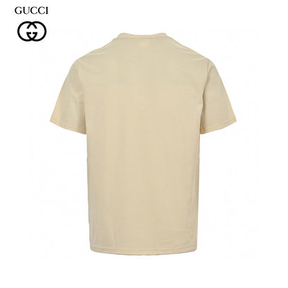 T-shirt Gucci à logo éclaboussé (beige)