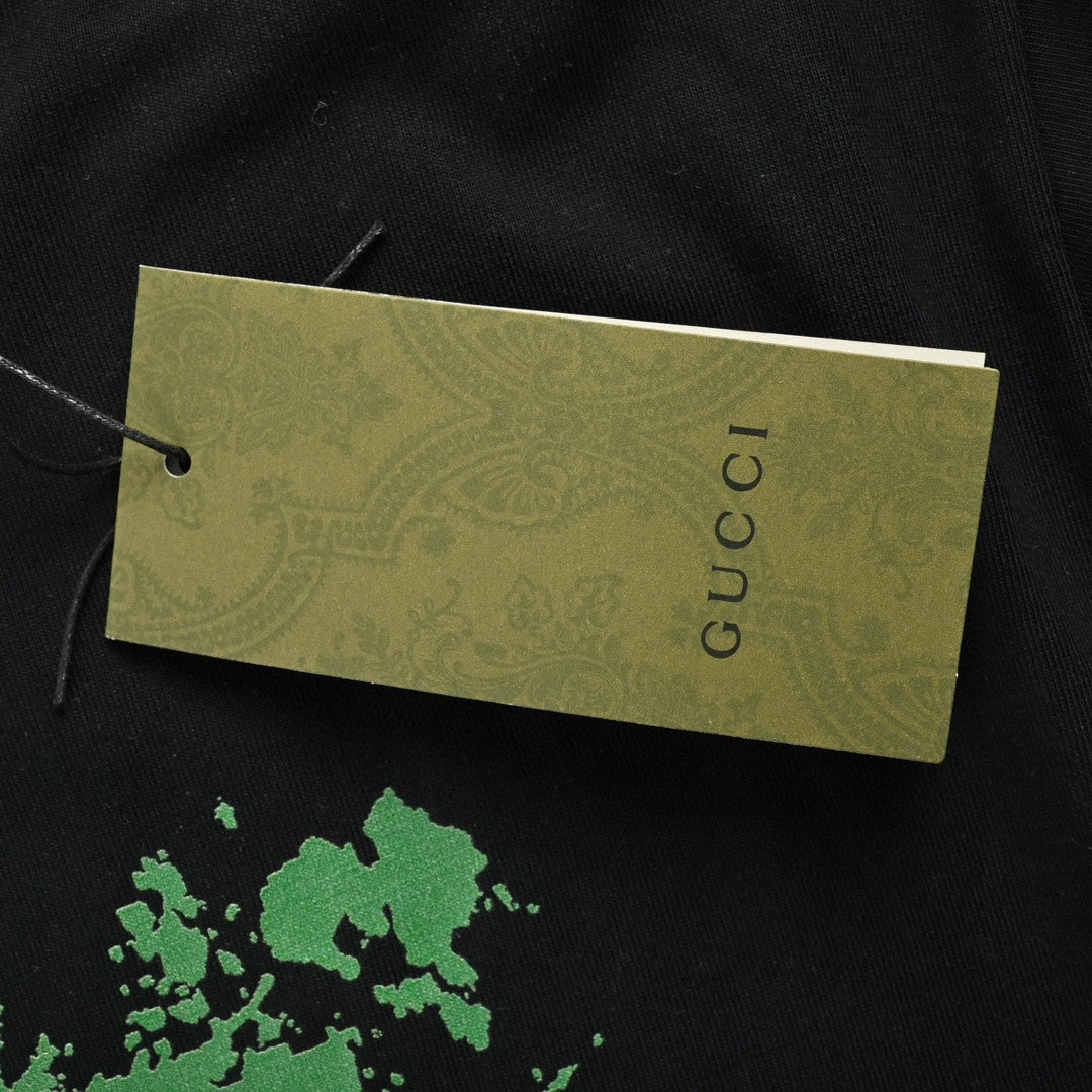 T-shirt Gucci à logo éclaboussé (noir)