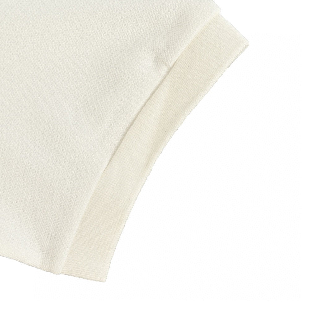 Polo Gucci à rayures et logo (blanc)