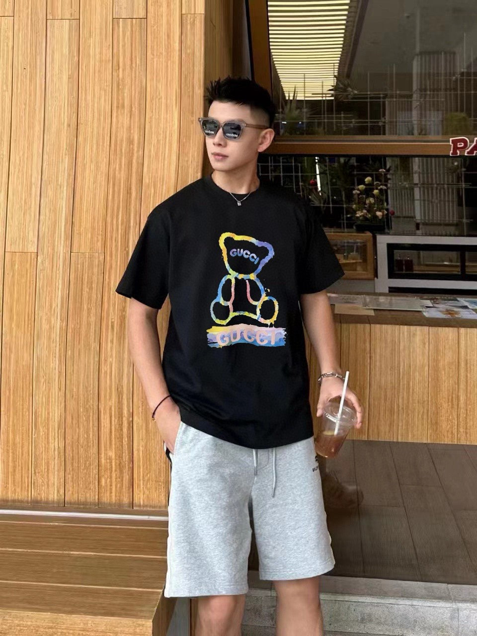 T-shirt graphique Gucci ours en peluche