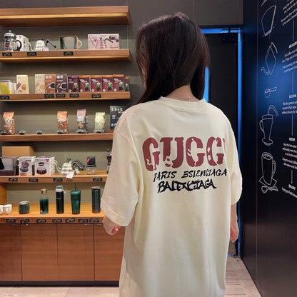 T-shirt Gucci Vintage Logo (Crème)