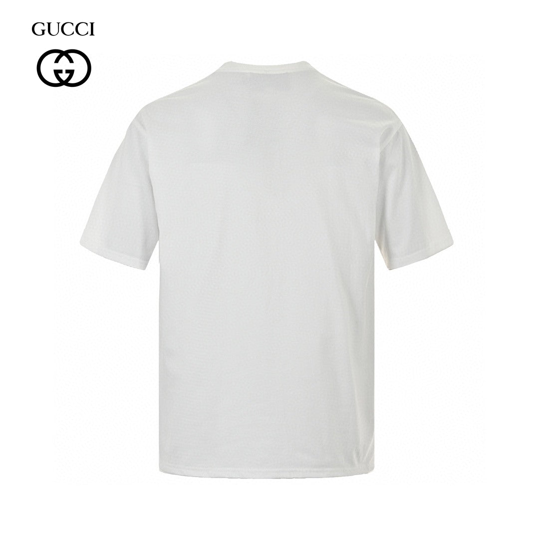 T-shirt blanc Gucci avec logo audacieux