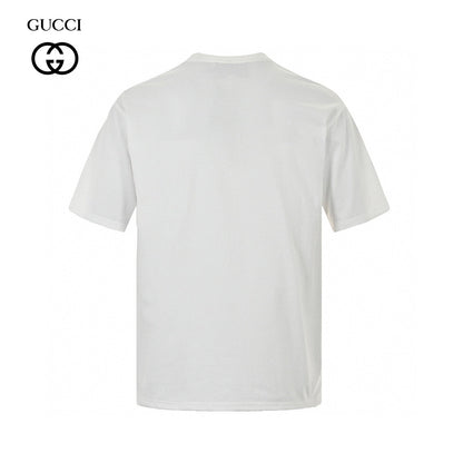 T-shirt blanc Gucci avec logo audacieux