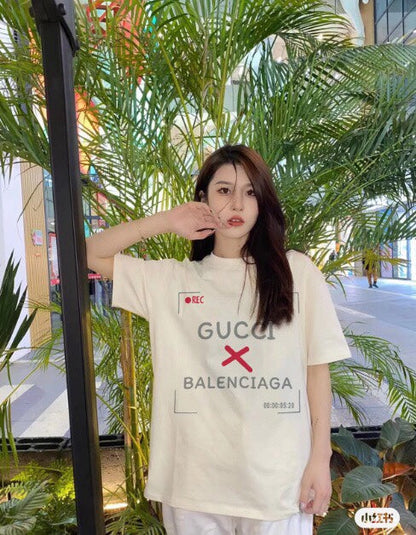 T-shirt blanc issu de la collaboration Gucci x Balenciaga