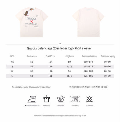 T-shirt blanc issu de la collaboration Gucci x Balenciaga