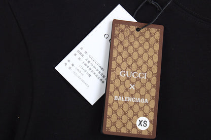 T-shirt noir GUCCI x BALENCIAGA à logo goutte
