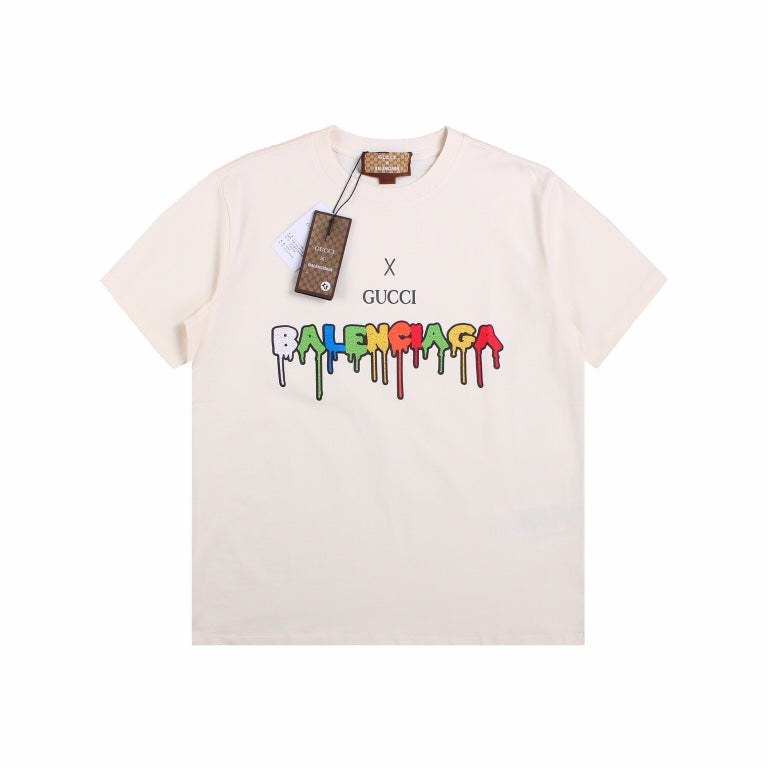 T-shirt GUCCI x BALENCIAGA DRIP LOGO CRÈME
