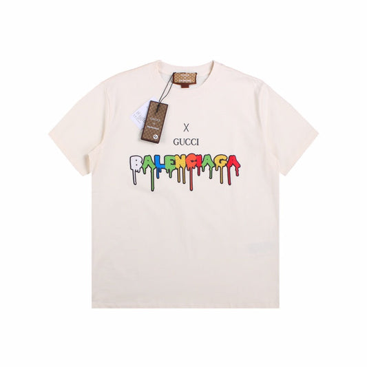 T-shirt GUCCI x BALENCIAGA DRIP LOGO CRÈME