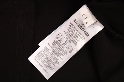 T-shirt noir GUCCI x BALENCIAGA à logo fleuri